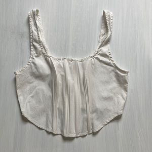 White corset crop